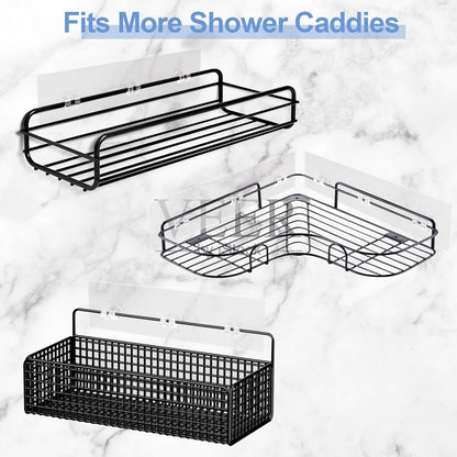 Skiennix Shower Caddy Adhesive Strips - Strong Waterproof Replacement | No Drilling, 2 Pack