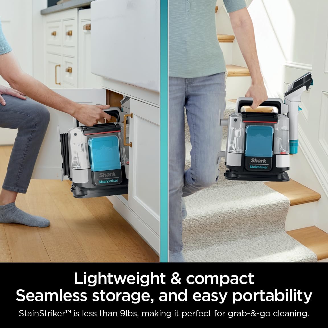 Shark StainStriker Portable Carpet Cleaner - Pet Mess Extractor & Odor Remover | White PX201