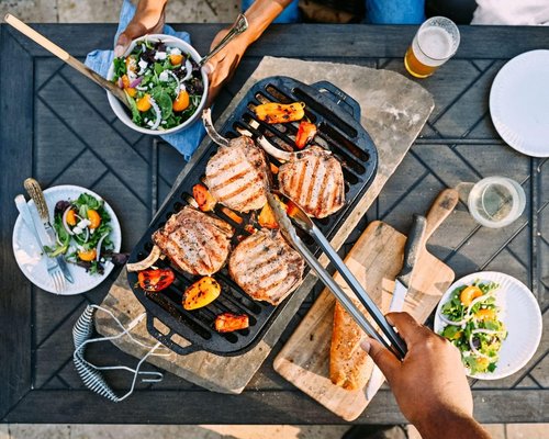 Lodge Cast Iron Grill - Durable Sportsman's Pro Design for Perfect Outdoor Cooking