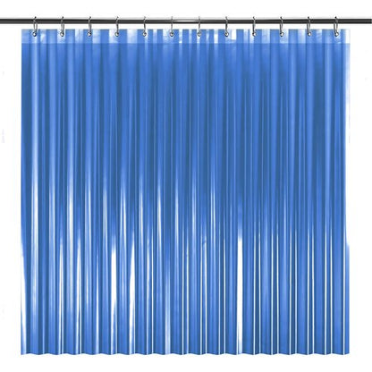 LiBa Bathroom Shower Curtain Premium PEVA Non-Toxic, Blue Clear Waterproof Plastic Shower Curtain Liner with Rust Proof Grommets 8G Bathroom Accessories 72x72