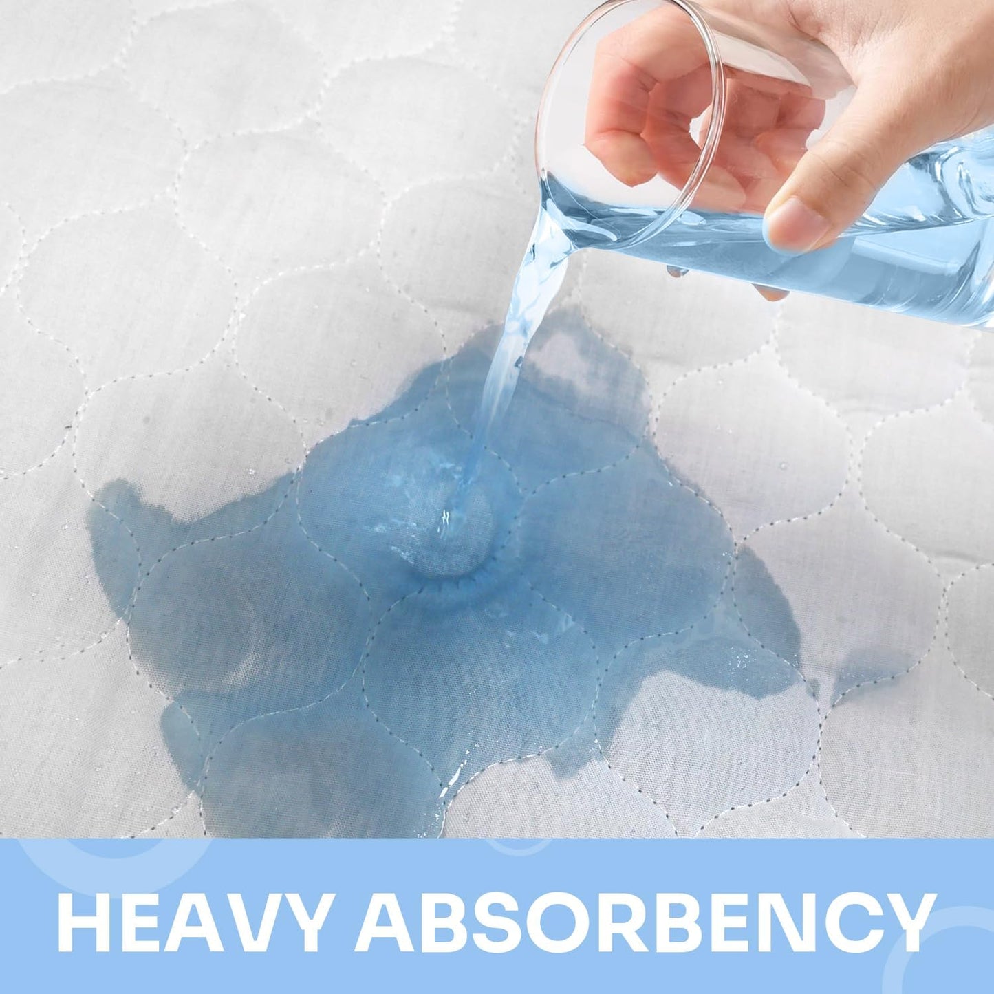 Regine Switzerland Heavy Absorbency Bed Pad - Washable Incontinence Underpads, 34” x 36” (4 Pack)