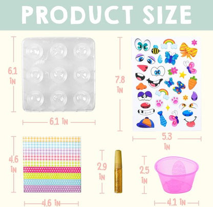 Klever 41 Pcs Easter Egg Decorating Kit - DIY Dye Tablets & Stickers for Kids' Party Fun