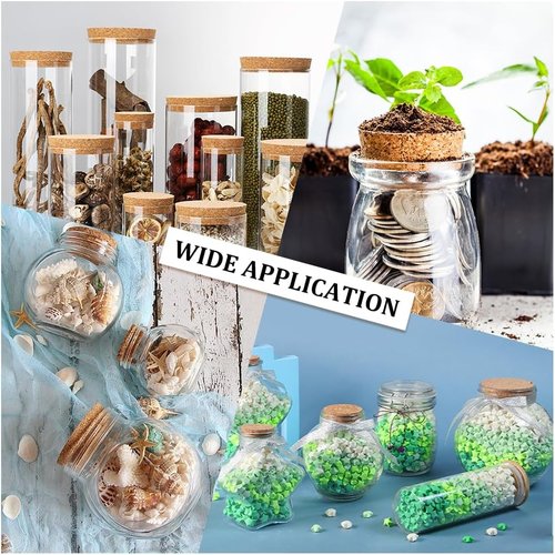 GORGECRAFT 10PCS 2 Sizes Large Wooden Tapered Cork Plugs 1.5 to 1.9 Inch Diameter Natural Soft Wood Replacement for Wine, Beer and Glass Bottles Ornaments