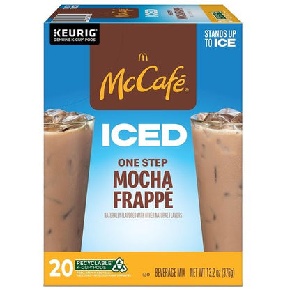 McCafe Iced Mocha Frappe K-Cup Pods - Convenient Single Serve Coffee, 20 Count