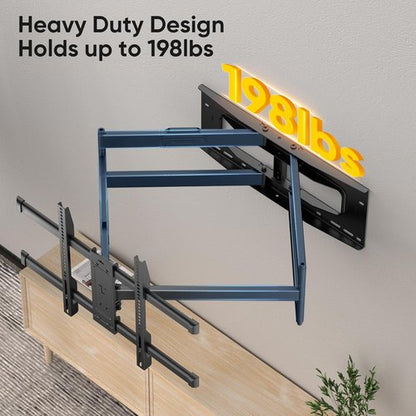 FORGING MOUNT Heavy Duty TV Wall Mount - Dual Articulating Arms for 50-90 Inch Screens, Full Motion, 198lbs Capacity