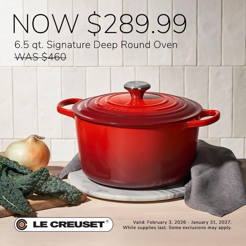 Le Creuset Enameled Cast Iron Deep Round Oven - 6.5 Qt | Durable Sea Salt Finish