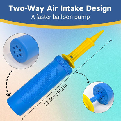 SUSWIM Handheld Balloon Pump - Dual Action Portable Inflator for Balloons & Inflatable Toys