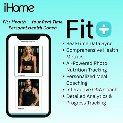 iHome Digital Bathroom Scale - Accurate Body Weight Measurement | Batteries Included, Sleek Black Design