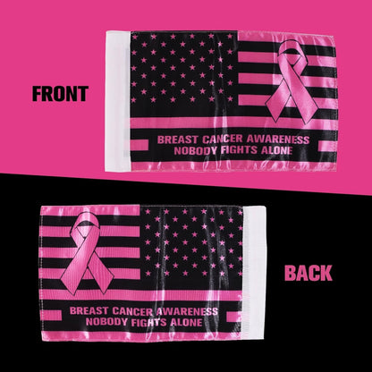 Rouge Motorcycle Flag - 6x10 Inch Double-Sided Breast Cancer Awareness Design | Durable Satin Polyester