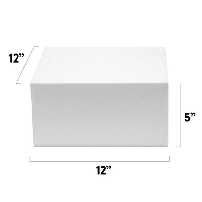 Global Sugar Art Cake Dummy Square, 12 x 12 x 5 Inches