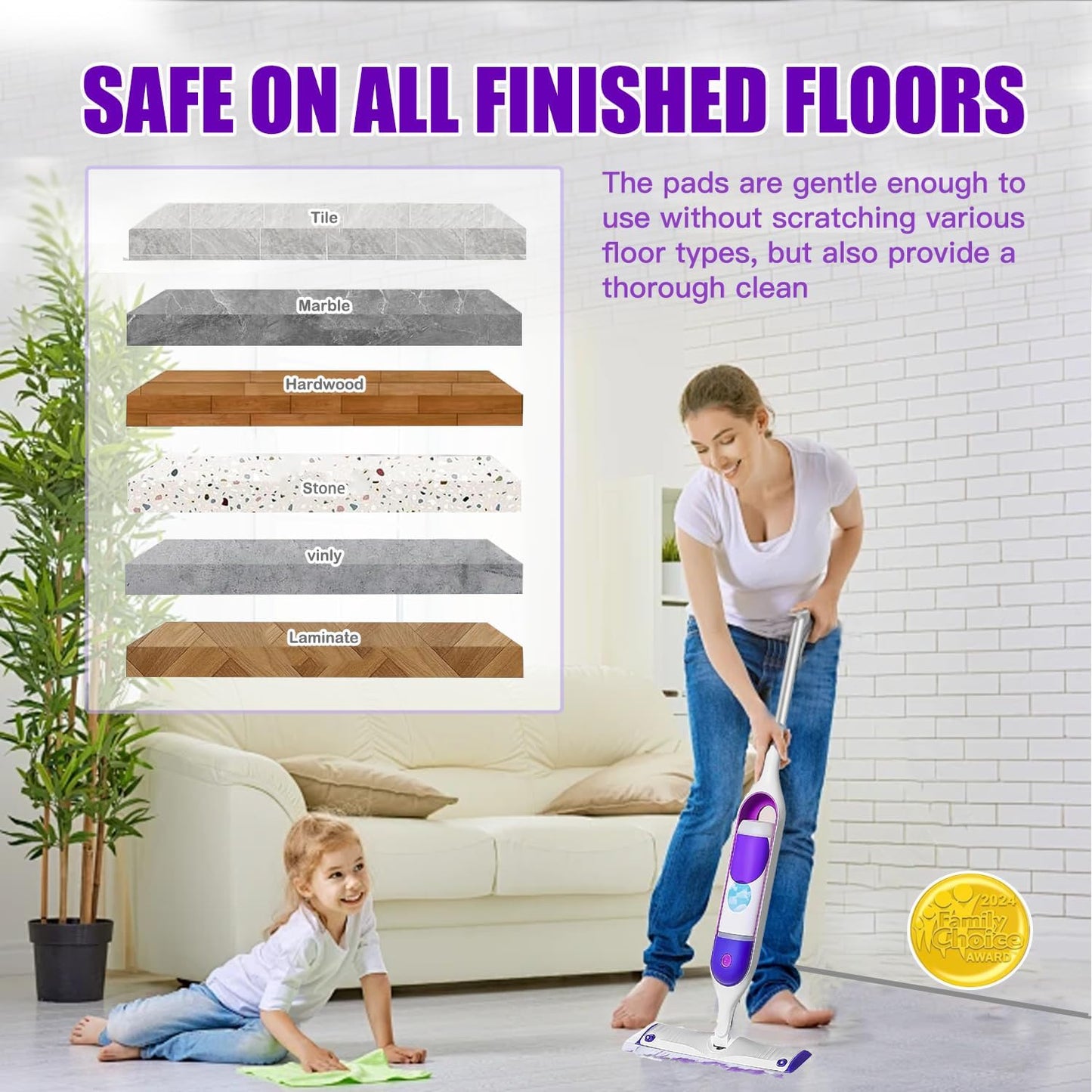 Power Mop Pads - Multi-Surface Refills for Swiffer Power Mop | 20 Disposable Pads Included