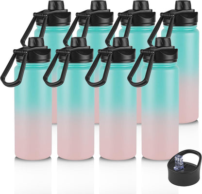 Skiennix 24oz Insulated Water Bottle - Stainless Steel with Straw Lid | Double Wall Vacuum for Hiking & Camping, Bubble Gum