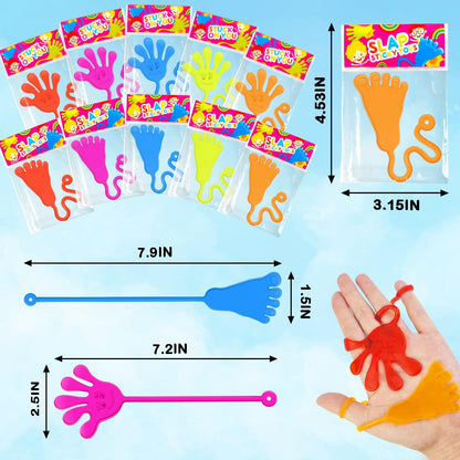 Skiennix Bulk Party Favors - 200 PCS Goody Bag Stuffers with Sticky Hands & Feet | Non-Candy Treats for Kids