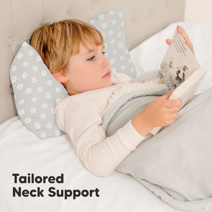 Toddler Pillow with Pillowcase - 13x18 My Little Dreamy Kids Travel Bed Pillows for Sleeping, Organic Cotton Small Pillowcase, Soft & Breathable, Machine Washable, Toddlers 2-5 years old (Meadow)