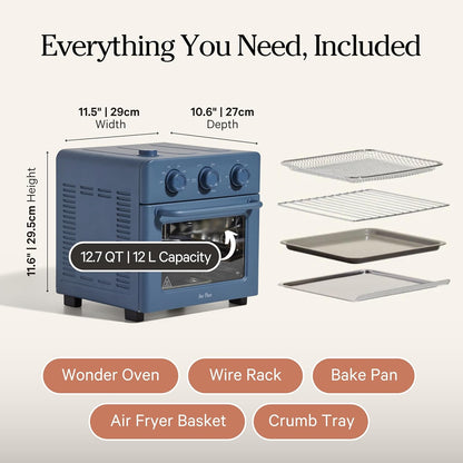 Our Place Wonder Oven - 6-in-1 Stainless Steel Air Fryer Toaster Oven Combo | 13 QT Capacity - Blue Salt