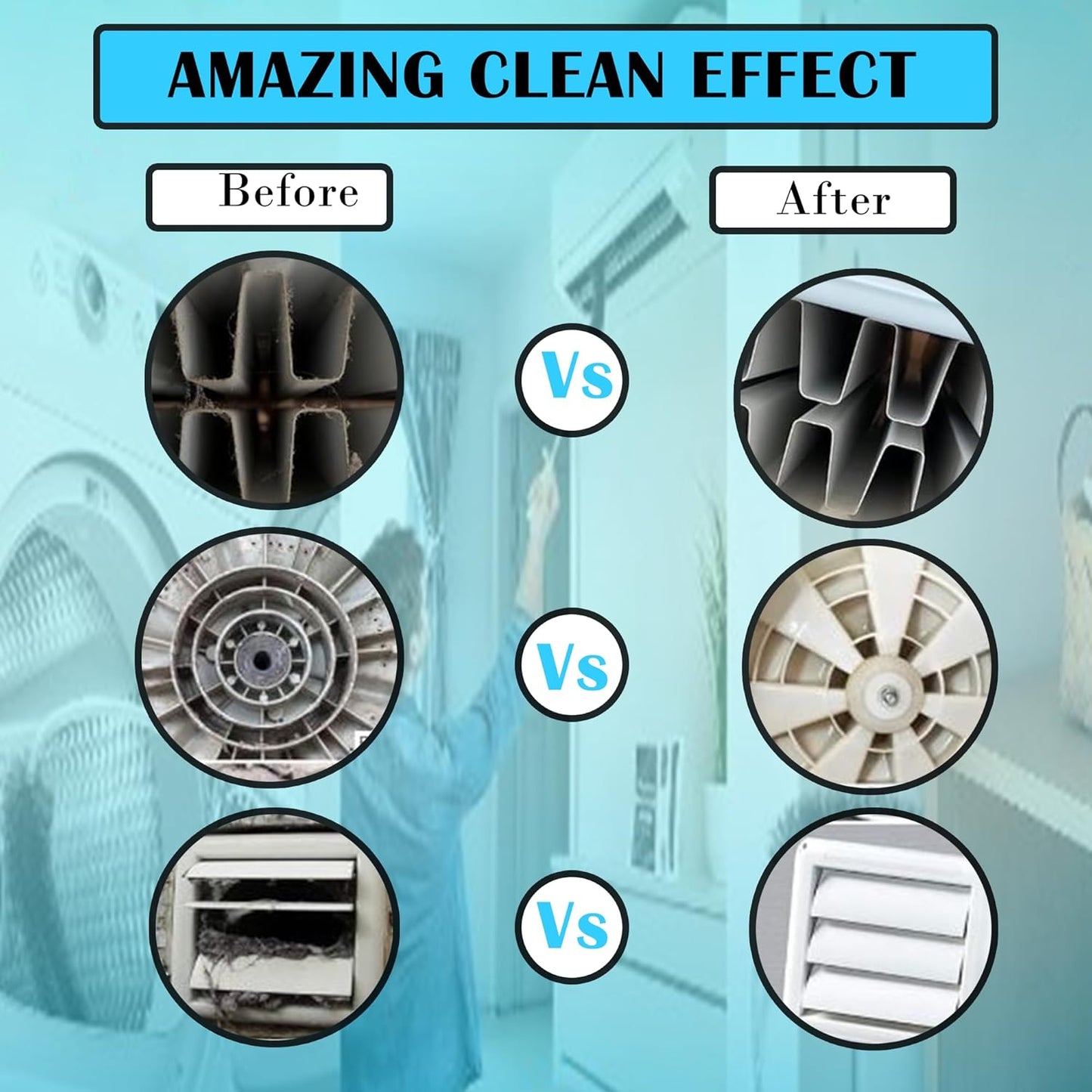 Skiennix Dryer Vent Cleaner Kit - Flexible Lint Brush & Long Refrigerator Coil Brush (1-Pack)