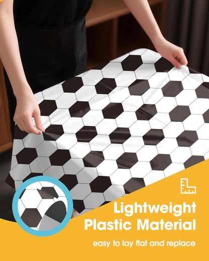 Niuara Soccer Table Cloth - 4 Pack Disposable 54" x 108" Tablecloths for Soccer Parties & World Cup 2026