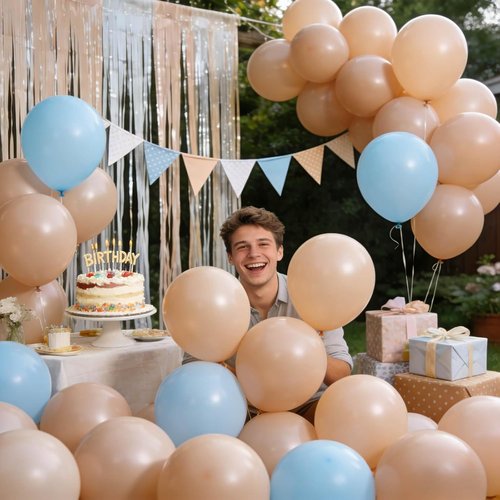 Beige Latex Balloons by 110pcs - 12 Inch Nude Balloons for Birthday Party & Baby Shower