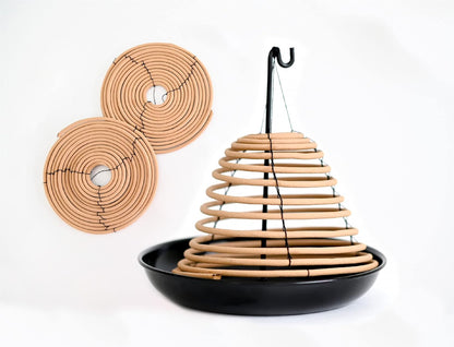 Rool Citronella Incense Coil - Outdoor Candles for Backyard & Camping | Includes Holder
