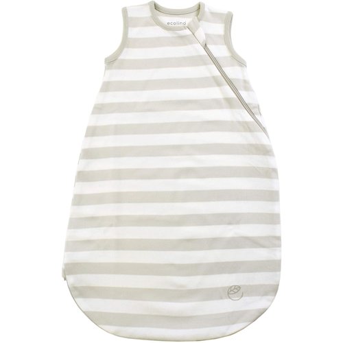 Ecolino Organic Cotton Baby Sleep Sack | 2-Way Zipper Wearable Blanket for Toddlers | Silver, 18-36 Months