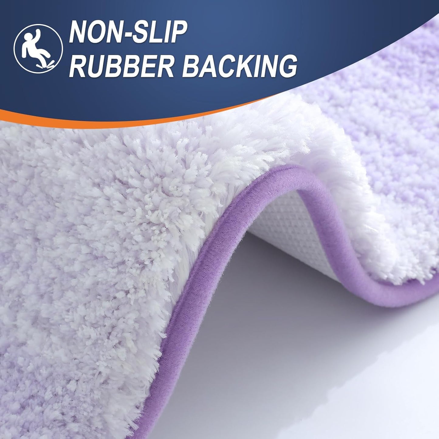 OLANLY Bathroom Runner Rug - Extra Soft Microfiber Mat, Quick Dry & Washable | 59x24, Light Purple