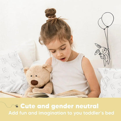 My Little Dreamy Toddler Pillow - Organic Cotton Travel Pillow with Soft Pillowcase | 13x18, Machine Washable, Ideal for Ages 2-5