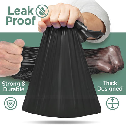 ToughBag 6-10 Gallon Trash Bags (1000 Count) – Small Black Garbage Bags for Home, Kitchen, Office & Bathroom, Multi-Use Bulk Can Liners