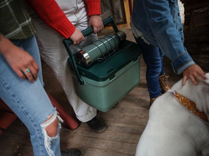 Stanley Adventure Outdoor Cooler 16 Qt - Heavy Duty Camping Ice Chest with Easy Carry Handle | 36-Hour Cooling | BPA-Free | Stanley Green