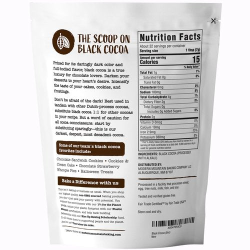 Black Cocoa Powder - 8 Oz | Achieve Rich Chocolate Flavor for Baked Goods | Dutch-Processed & Unsweetened