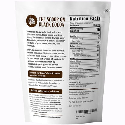 Black Cocoa Powder - 8 Oz | Achieve Rich Chocolate Flavor for Baked Goods | Dutch-Processed & Unsweetened