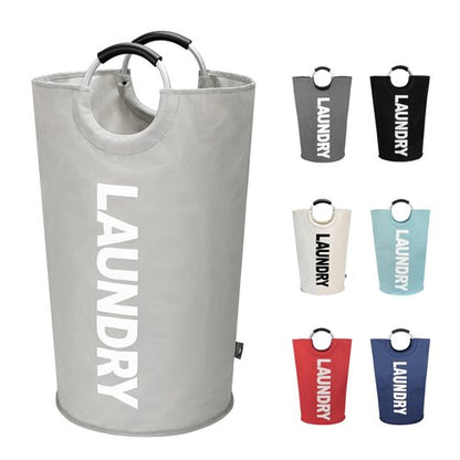 DOKEHOM 95L Large Laundry Basket, Collapsible Laundry Bag, Freestanding Tall Clothes Hamper, Foldable Washing Bin (Grey)