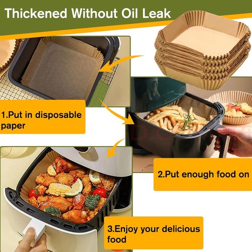 Cosori Small Air Fryer Liners - Disposable 5.5 Inch for 2.1QT, 2.6QT, 3QT Models | Perfect Fit & Easy Cleanup