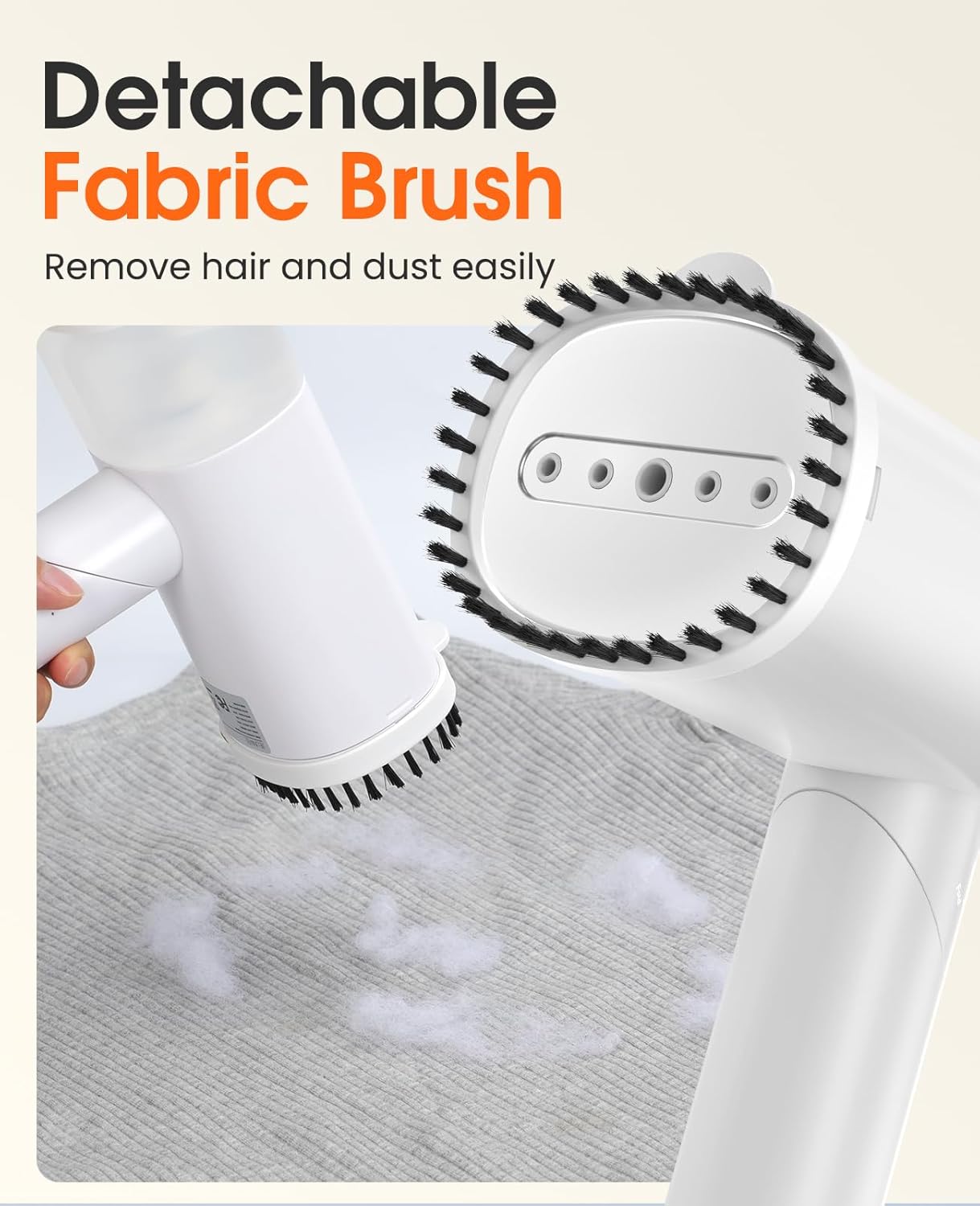 Skiennix Handheld Clothes Steamer - 1200W Portable Travel Iron with 20 Sec Preheat, 150ml Tank | White