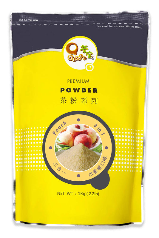 Qbubble Tea Powder, Peach, 2.2 Pound