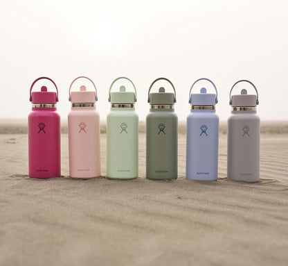 Hydro Flask Water Bottle - Insulated Stainless Steel - Leakproof Wide Straw Lid | 40 Oz Oat Tan