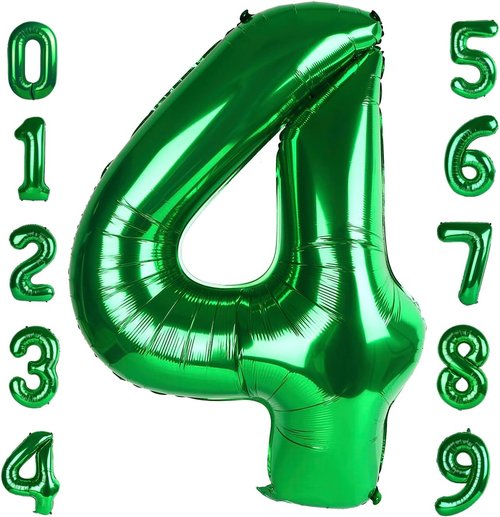 40 Inch Dark Green Number 4 Balloon by [Brand Name] | Perfect for Birthdays, Graduations & Weddings