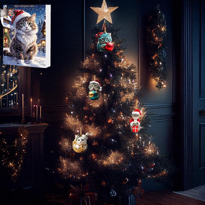 Cat Advent Calendar - 24-Day Holiday Countdown for Cat Lovers | Cute Kitten Decor Ornaments