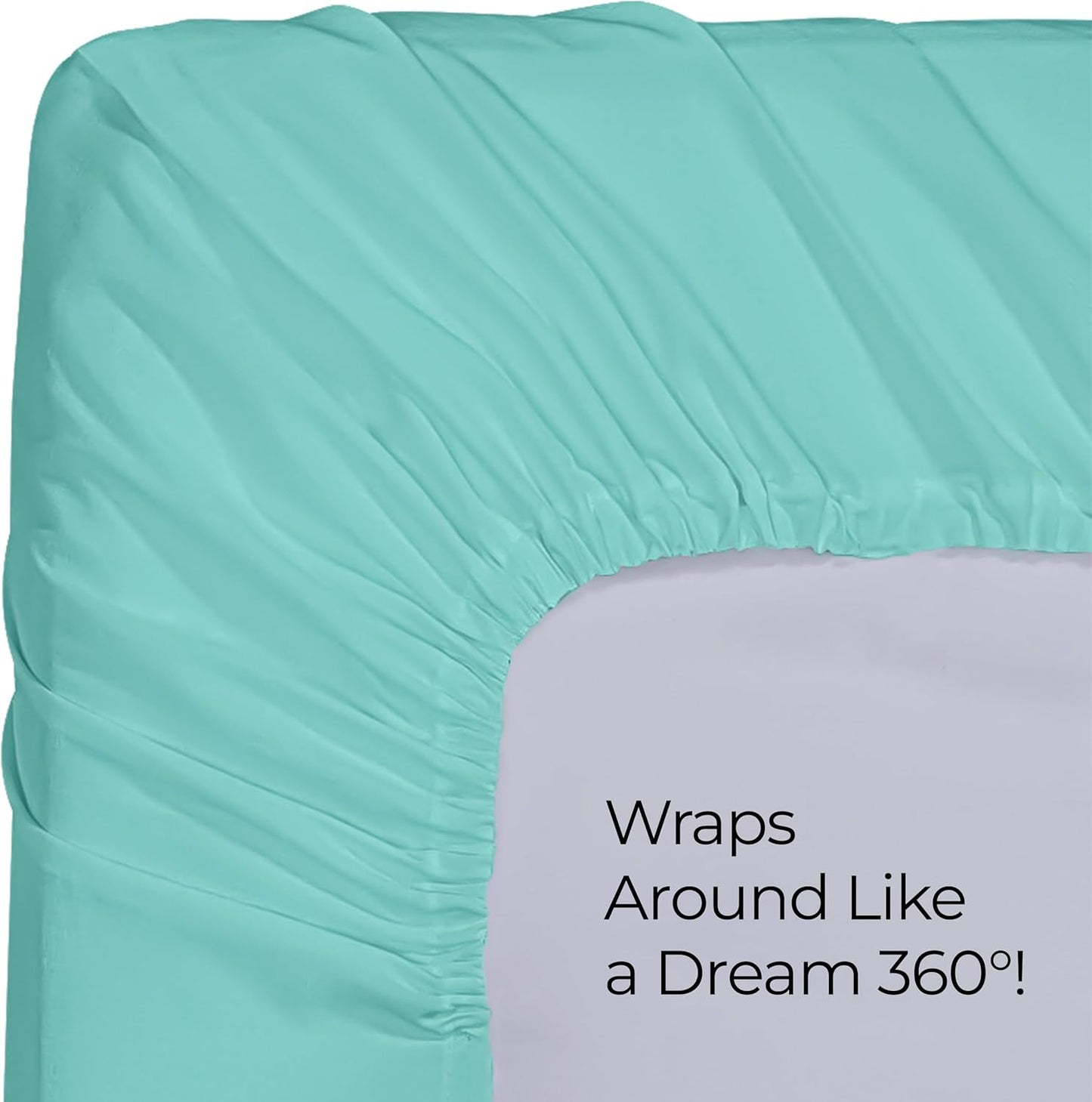 Utopia Bedding King Fitted Sheet - Deep Pocket Soft Microfiber - Spa Blue - Shrinkage & Fade Resistant
