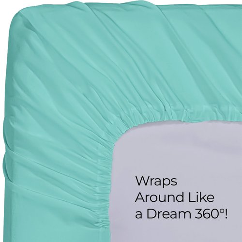 Utopia Bedding Queen Fitted Sheet - Bottom Sheet - Deep Pocket - Soft Microfiber - Shrinkage and Fade Resistant - Easy Care -1 Fitted Sheet Only (Spa Blue)