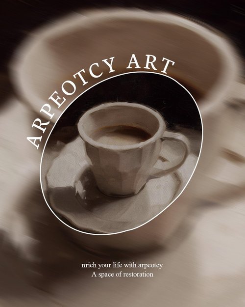 ARPEOTCY Gold Framed Canvas Wall Art - Retro Coffee Cup Prints for Kitchen & Dining Room | 8x10 Inch