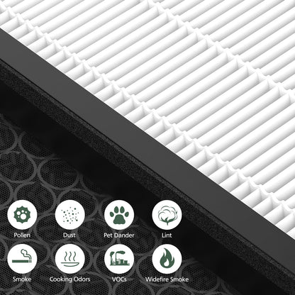 Vital 200S Replacement Filter for LEVOIT Vital 200S Vital 200S-P Air Purifier, High-Efficiency Activated Carbon, Vital 200S-RF, LRF-V201-WUS, 2 Pack, White