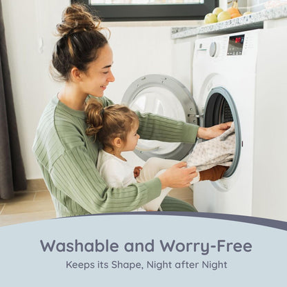 Lussi & Company Toddler Pillow 2 Year Old-13x19 Toddler Pillow with Pillowcase-Toddler Pillows for Sleeping-Kids Pillow-Travel Pillows-Mini Pillow-Ergonomic Pillows for Kids-Patent Pending