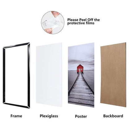 ELSKER&HOME 12x16 Poster Frame 3 Pack, Black Picture Frame for Horizontal or Vertical Wall Mounting, Sturdy and Scratch-proof