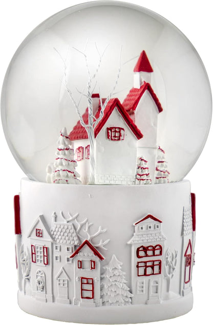 San Francisco Music Box Company | 120 MM Christmas Village Musical Snow Globe - Festive Holiday Decor