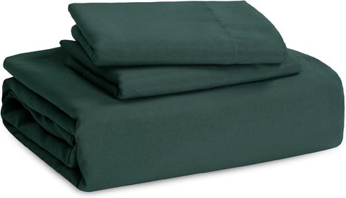 Bedsure Forest Green Duvet Cover Set - Extra Soft Twin/Twin XL Bedding with Zipper Closure & Pillow Sham