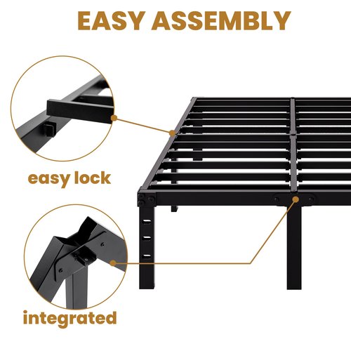 Kilyssa Queen Bed Frame, Queen Size Bed - Metal Queen Bed Frame & Queen Platform Bed Frame, No Box Spring Needed, Includes Queen Size Bed & Standard Bed Frames for Bedroom