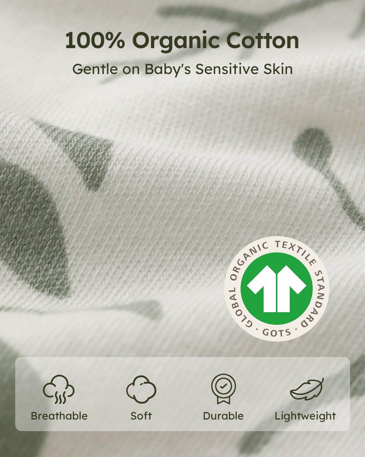 Yoofoss Baby Sleep Sack - 100% Organic Cotton Wearable Blanket for 6-12 Months | 3 Pack, Soft & Lightweight