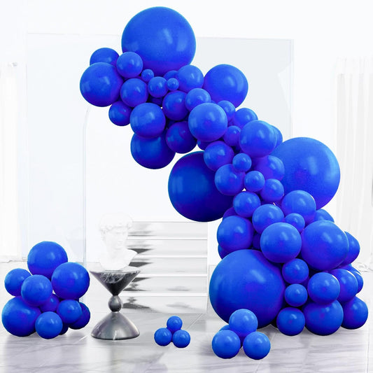 PartyWoo Royal Blue Balloons - 152-Piece Arch Kit for Baby Showers, Graduations & Birthdays | Various Sizes 5-12 Inch