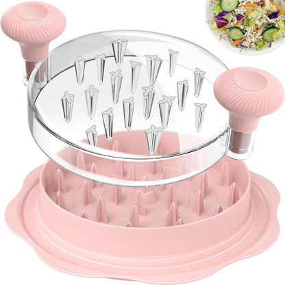 Ukeetap 10" Pro Chicken Shredder Tool - BPA-Free Ergonomic Meat Grinder with Anti-Slip Base, Pink