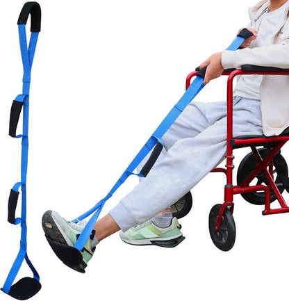 39 Inch Long Leg Lifter with Padded Hand Grips and Feet Loop, Rigid Leg Lifter Strap After Hip Replacement Leg Lifters Getting Legs in and Out of Bed,Car,Wheelchair 1PCS